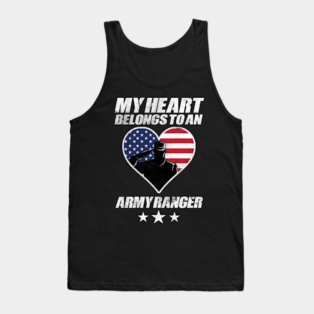 My Heart Belongs to an Army Ranger Tank Top by veerkun